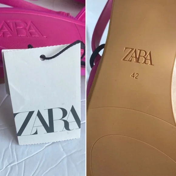 Zara Pink Slingback Heels with Embellishment - Picture 10 of 10